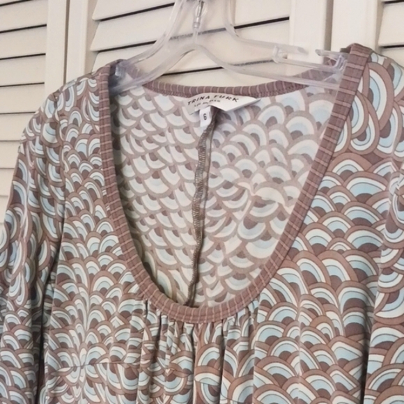 Trinal Turk 100% Silk Stretch Jersey Abstract Print Dress, Size 6 - Picture 3 of 10